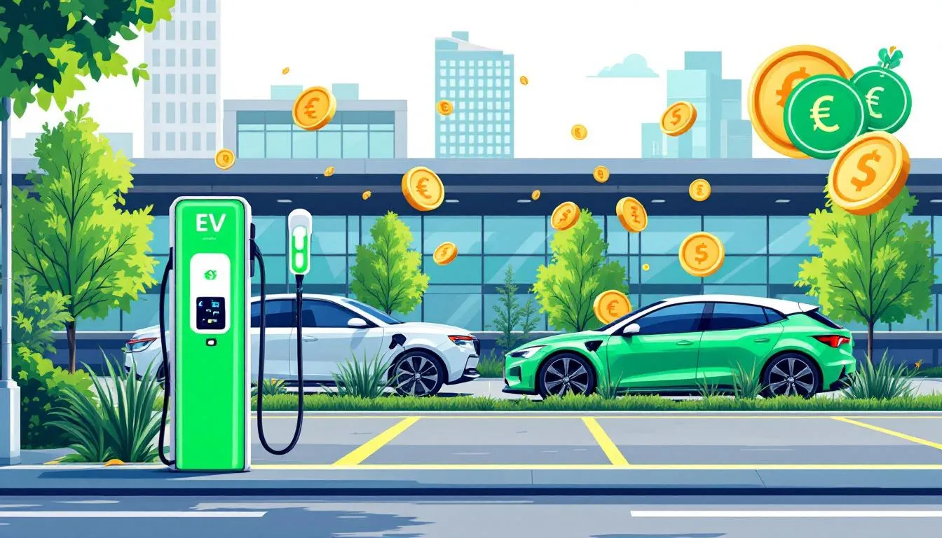 Installation de bornes de recharge sur un parking d'entreprise